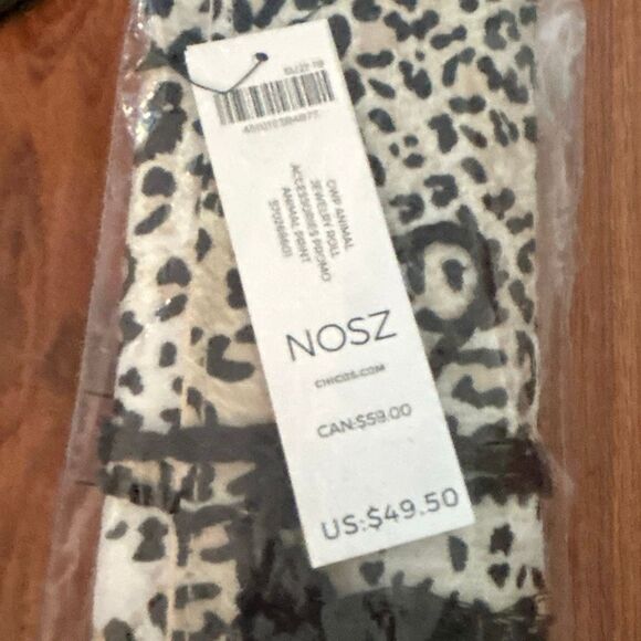 NWT Chicos 5 piece animal print cheetah leopard print make up bag gift set jewel - Picture 2 of 6